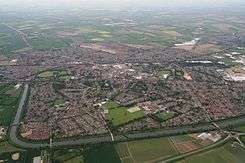 An aerial view of Spalding in 2013.