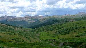 Mountains along the Stony Pass Road.