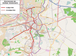 Görlitz tramway network, November 2012.