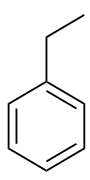 Skeletal formula of ethylbenzene