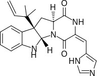 Chemical structure of roquefortine C