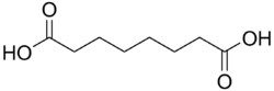 Skeletal formula of suberic acid