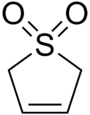 Skeletal formula of sulfolene