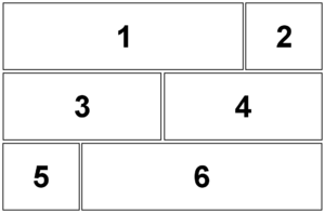 Sunday comic strip panel layout, designed to fill half a newspaper page.