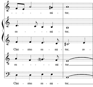 Excerpt from O sacrum convivium by Thomas Tallis