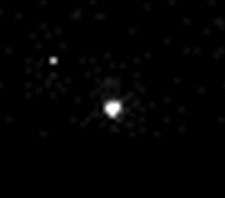 This image of Tarvos, one of Saturn's outer moons, was snapped from over 25 million kilometers away.