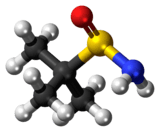 Ball-and-stick model of tert-butanesulfinamide