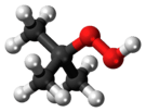 Ball-and-stick model of the tert-butyl hydroperoxide molecule