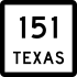 State Highway 151 marker