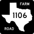 Farm to Market Road 1106 marker