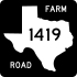 Farm to Market Road 1419 marker