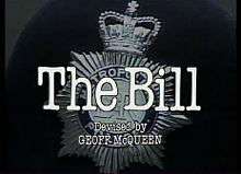 The title caption from series 1 of The Bill (1984)