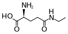 skeletal formula of L-theanine