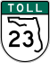 State Road 23 toll marker