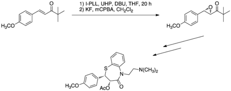 The Juliá–Colonna Epoxidation has been applied to the Total Synthesis of Diltiazem