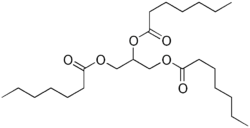 Skeletal formula of triheptanoin