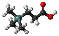 Ball-and-stick model of the TMSP molecule