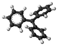 Ball-and-stick model of the triphenylmethyl radical