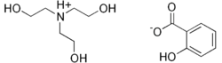 Structural formula of trolamine salicylate