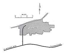 A map illustrating the conceptual north-south route of I-359 from I-59 into the city of Tuscaloosa.