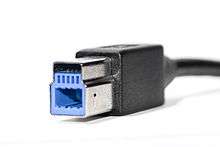 USB 3.0 B type plug