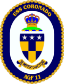 The ship's crest of the USS Coronado (AGF-11)