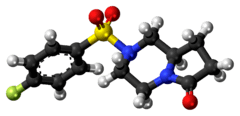 Ball-and-stick model of unifiram