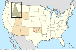 Map of the change to the United States in central North America on July 3, 1890