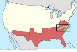 Map of the change to the international disputes involving the United States in central North America on July 20, 1861