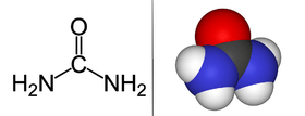 Structural formula of urea