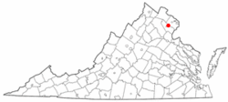 State map highlighting Manassas Park