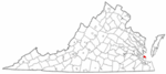 State map highlighting Poquoson