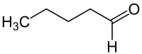 Structural formula of pentanal