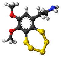 Ball-and-stick model of the varacin molecule