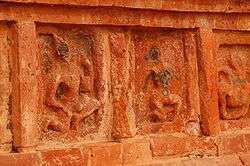 A The wall Carvings of various deities