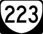 State Route 223 marker