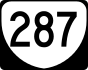 State Route 287 marker