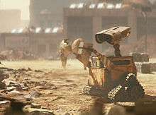 WALL-E holding a bra