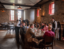 The restaurant's dining room