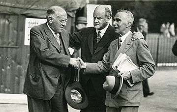 three musicians Walford Davies (left), Hugh Allen (centre) and Cyril Rootham (right)