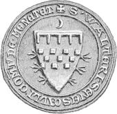 Black and white illustration of a mediaeval seal