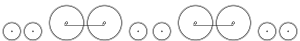 Diagram of two small leading wheels, two large driving wheels joined by a coupling rod, two small trailing wheels, two large driving wheels joined by a coupling rod, and two small leading wheels