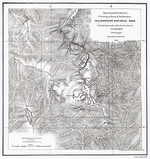 Relief map showing mountains by Hachure