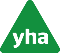 YHA logo (green triangle with initials YHA)