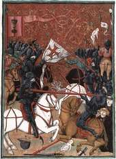 Medieval image of the Battle of Domazlice